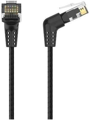 Патч-корд прямой Vention IBOBI UTP cat.6a, RJ45 угол 90 - 3м. Черный