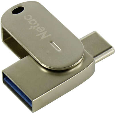 Модуль памяти USB3.0+Type-C Netac U785C 32 Гб серебристый [NT03U785C-032G-30PN]