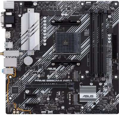 ASUS Prime B550M-A WiFi II B550 Socket AM4 4xDDR4, 4xSATA3, RAID, 2xM.2, 1xPCI-E16x, 6xUSB3.2, D-Sub, DVI-D, HDMI, WiFi, Glan, mATX