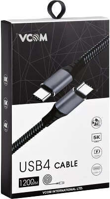 Кабель-переходник VCOM Thuderbolt4 M/Type C M (CU540M-1.2M)