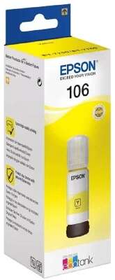 EPSON C13T00R440  Контейнер 106 с желтыми чернилами для L7160/7180, 70 мл.