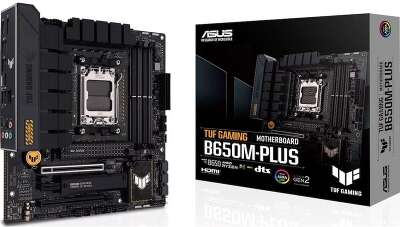 ASUS TUF GAMING B650M-PLUS (Socket AM5, ATX, 4xDDR5(128GB), DP/HDMI, 2xPCIe 4.0x16/2xPCIe 4.0, 1xLAN (2.5GbE), 4xSATA 6Gb/s, 3xM.2, 1xType-C, 3xUSB 3.2, 4xUSB 2.0)