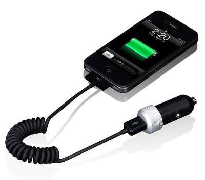 Автомобильное зарядное устройство Just Mobile Deluxe Car Charger для iPhone/iPad [CC-188BK]