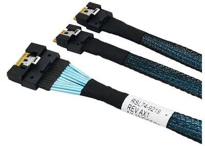 Кабель/ SFF-8654 8i/SFF-8654 4i*2-0.8M