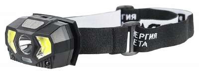 ЭРА Б0052319 Фонарь налобный светодиодный GB-608 на батарейках, 3xAAA, 5Вт, 7 режимов, черный