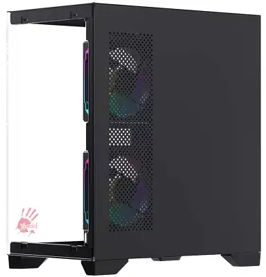 Корпус Bloody BD-CC103F черный без БП mATX 7x120mm 1xUSB2.0 1xUSB3.0 audio bott PSU