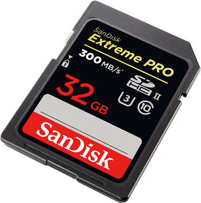 Карта памяти 32 Гб SDHC SanDisk Extreme Pro Class 10 UHS-II [SDSDXPK-032G-GN4IN]