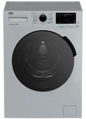Стиральная машина Beko WSPE6H616S класс: A загр.фронтальная макс.:6.5кг серебристый инвертер