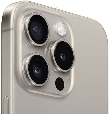 Смартфон Apple A3104 iPhone 15 Pro 128Gb титан моноблок 3G 4G 2Sim 6.1" 1179x2556 iOS 17 48Mpix 802.11 a/b/g/n/ac/ax NFC GPS GSM900/1800 TouchSc Protect