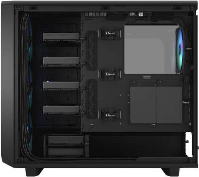Корпус Fractal Design Meshify 2 RGB Black TG Light Tint, черный, EATX, Без БП (FD-C-MES2A-06)