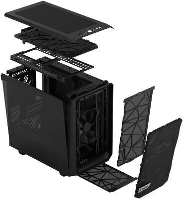 Корпус Fractal Design Meshify 2 Nano Black TG Dark Tint, черный, Mini-ITX, Без БП (FD-C-MES2N-01)