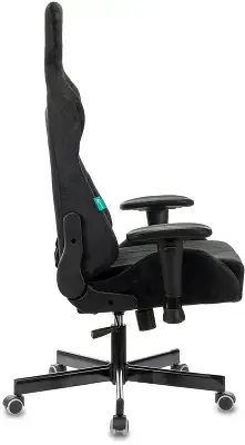 Кресло игровое Zombie VIKING KNIGHT Fabric черный Light-20 с подголов. крестов. металл