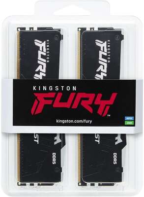Модуль памяти Kingston 16GB DDR5 5600 DIMM FURY Beast Black AMD RGB On-Die ECC, поддержка AMD EXPO, CL36, 1.25V