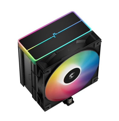 Кулер для процессора DEEPCOOL AG500 BK ARGB V2 LGA1700/1200/115X/AM5/AM4 (12шт/кор, TDP 240W, PWM, ARGB Fan 120mm, 5 тепл. трубок) RET