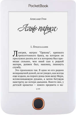 Электронная книга 6" PocketBook 614 Plus, белая