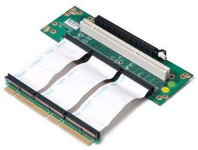 Raiser card Chenbro Riser card, 2U, 2-Slot, PCI-e 16x 1slot & 64bit PCI-X,Cable Link 100mm (80H09323201B0)