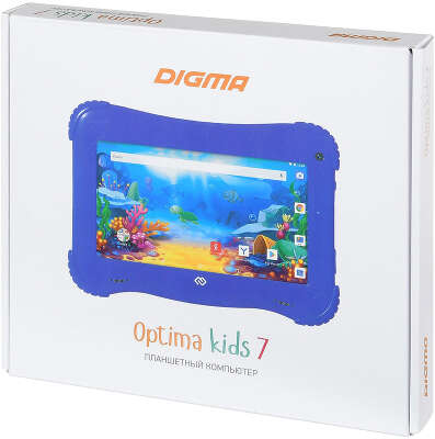 Планшет Digma Optima Kids 7 RK3126C (1.2) 4C RAM1Gb ROM16Gb 7" IPS 1024x600 Android 8.1 голубой 2Mpix 0.3Mpix BT WiFi microSD 128Gb 2500mAh