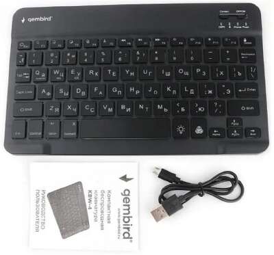 Клавиатура беспроводная Gembird KBW-4N {78 кл., ножничный механизм, бесшумная}		