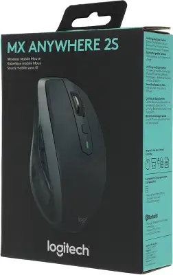 Мышь Logitech MX Anywhere 2S черный оптическая 4000dpi беспров. BT/Radio USB 7but (910-006211)