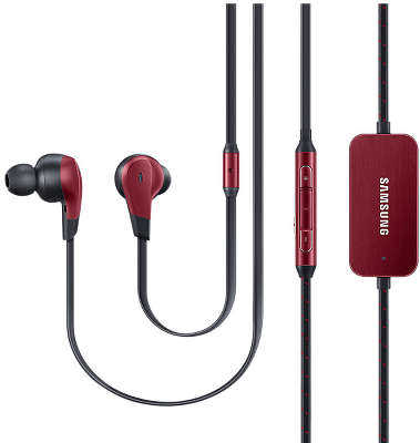 Наушники с микрофоном Samsung Earphones Advanced ANC, с шумоподавлением, Red