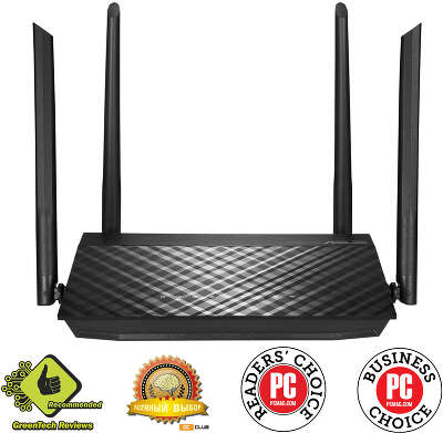 Wi-Fi роутер ASUS RT-AC1200v2, 802.11a/b/g/n/ac, 2.4 / 5 ГГц