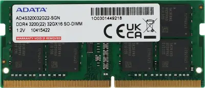 Модуль памяти DDR4 SODIMM 32Gb DDR3200 ADATA (AD4S320032G22-SGN)
