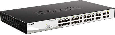 Коммутатор/ DGS-1210-28MP/F4A Smart L2 Switch 24х1000Base-T PoE, 4хCombo 1000Base-T/SFP, PoE Budget 370W, Compact CLI