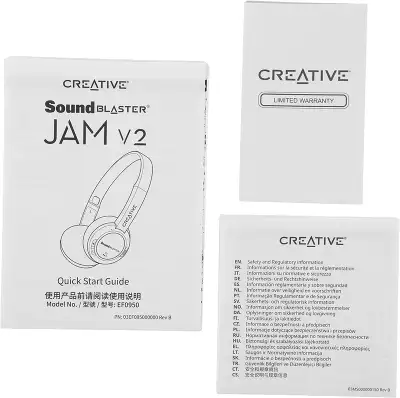 Наушники с микрофоном Creative Jam V2 черный накладные BT оголовье (51EF0950AA000)