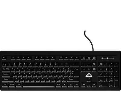 Клавиатура БЕШТАУ КЛ104РУ (PN:SG)(104 клавиши, USB, 1,8 м, цвет русской/латинской раскладки Белый/Белый, лазерная гравировка, черная, РФ)