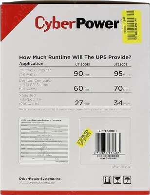 ИБП CyberPower UT1500EI, 1500VA, 900W, IEC