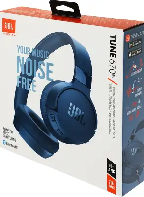 Гарнитура накладные JBL Tune 670NC синий беспроводные bluetooth оголовье (JBLT670NCBLU)