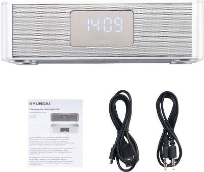 Радиобудильник Hyundai H-RCL360 белый LCD подсв:белая часы:цифровые FM
