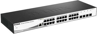 Коммутатор D-Link (DGS-1210-28/ME/A1A) 24-порта 10/100/1000BASE-T/Mini GBIC (SFP)