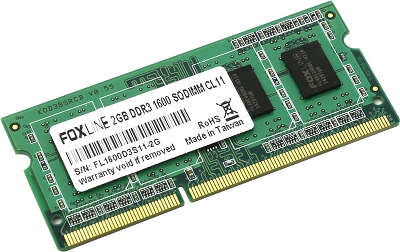 Модуль памяти DDR-III SODIMM 2Gb DDR1600 Foxline (FL1600D3S11-2G)