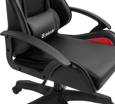 Кресло игровое Sharm класс-2 до 100кг экокожа черный/красный 64674 DEFENDER