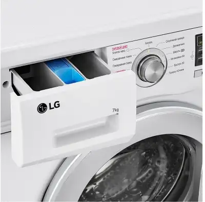 Стиральная машина LG F1296HDS1 класс: A загр.фронтальная макс.:7кг белый инвертер