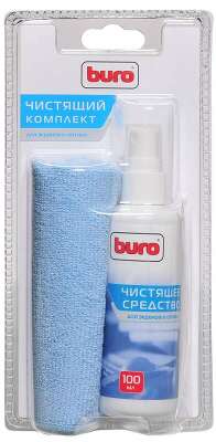Чистящий набор (салфетки + гель) Buro BU-S/MF для экранов и оптики блистер 100мл