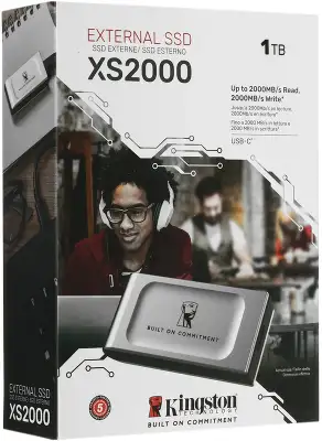 Внешний SSD 1000 ГБ Kingston USB3.2 Gen2x2 [SXS2000/1000GA]