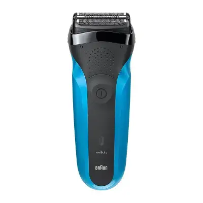Бритва сетчатая Braun Series 3 310 реж.эл.:2 питан.:аккум. черный/голубой