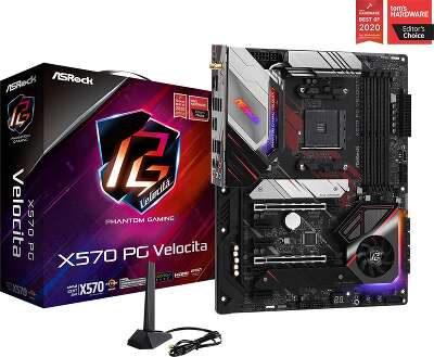 Материнская плата ATX LGAAM4 ASRock X570 PG VELOCITA