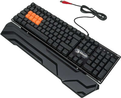 Клавиатура A4Tech Bloody B3370R черный USB Multimedia for gamer LED (подставка для запястий)