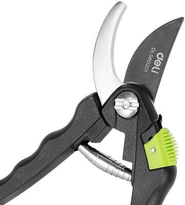 Секатор садовый Deli DL580201 лезвия с тефлоновым покрытием, длина 207мм, макс. диаметр резки 18мм, сталь 55С