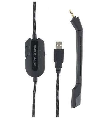 Gembird MHS-G700U, черн, мембрана 53мм, метал корпус, рег громкости, каб ткан 2.5м					