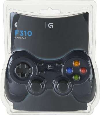 Геймпад Logitech F310 черный/синий USB (940-000110/940-000138)