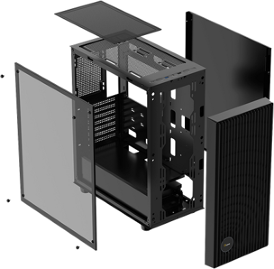 Корпус Ocypus Gamma C70 BK ARGB, ATX, USB3.0*1+USB2.0*1, FRONT 3x120mm ARGB, REAR 1x120mm ARGB