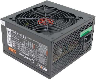 Ginzzu CB500 12CM black,24+4p,PCI-E, 4*SATA, 3*IDE,оплетка MB, кабель питания