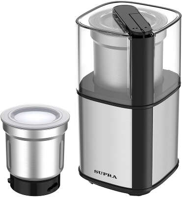 Кофемолка Supra CGS-320 300Вт сист.помол.:ротац.нож вместим.:80гр серебристый