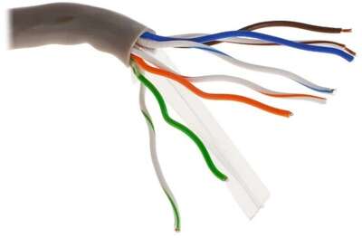 5bites Кабель US6575-305A витая пара UTP / SOLID / 6CAT / 23AWG / CCA / PVC / GREY / 305M