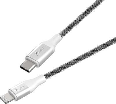 Кабель j5create USB-C to Lightning, 1.2 м, White [JLC15W]