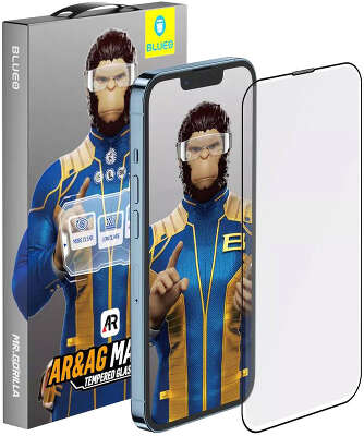 Защитное стекло для iPhone 14 Pro Max BLUEO AR&AG Black [BM5852-14pro-6.7]